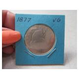 1877 Seated Liberty Half Dollar VG