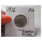 1936 Buffalo Nickel NearUNC Luster Face