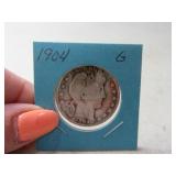 1904 Barber Half Dollar Coin