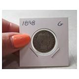 1898 Barber Quarter Coin