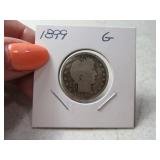 1899 Barber Quarter Coin
