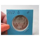 1912-d Barber Half Dollar Coin
