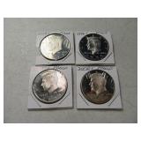 (4) Proof Kennedy Half Dollars "B"