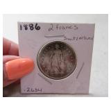 1886 Z FRANCS Switzerland old Coin