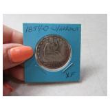 1854-o w/ Arrow Seated Liberty Half Dollar Coin EF