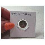 1849 Seated Liberty Half Dime small coin