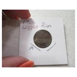 1906 Indian Head Cent "Clipped Planchet" MisForm