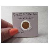 Type III One Dollar Love Token "W+MH"
