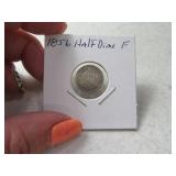 1856 Seated Liberty HALF DIME Coin VF