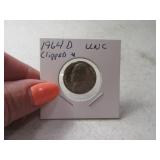 1964 5cent Misprint Nickel "Clipped Planchet"