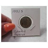 1921-s ERROR Buffalo Nickel Coin Rotated Reverse