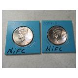 (2) 2006 P&D NIFC Kennedy Half Dollars