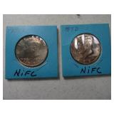 (2) 1987 Kennedy Half Dollars NIFC P&D