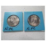 (2) 2011 Kennedy Half Dollars NIFC P&D