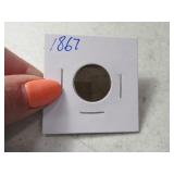 1867 Indian Head Cent Better Date Good Penny Coin