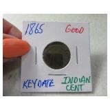 1865 Indian Head Cent Penny Coin Better Early Date