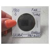 1900-s US Barber Half Dollar Tone *better date*