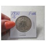 1933-s Walking Liberty Half silver Dollar *better*