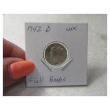 1942-d BU Mercury Dime SPLIT BANDS