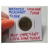 Civil War Token UNDATED Merchant Token NOT Cent