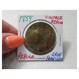 1854 REPLICA SF Coin *Display ONLY*