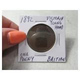 1892 Victoria BRITAIN One Penny Cent