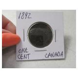 1892 Canadian One Cent Coin