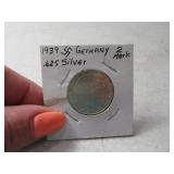 1939 German 2 MARKS silver UNC Coin