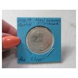 1938 German 5 MARKS silver Coin AU