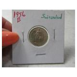 1956 silver 1/2 FRANC Coin AU