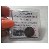 1660-1666 LITHUANIA JohnII Casimir Vasa SCHILLING