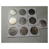 (10) Eisenhower IKE $1 Coins
