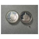(2) Silver Washington Comm 1982 Half Dollars