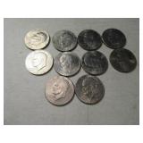 (10) Asst IKE Eisenhower $1 Coins