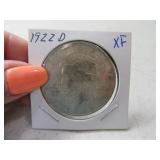 1922-d PEACE Silver Dollar Coin XF