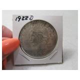 1922-d PEACE Silver Dollar Coin XF