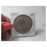 1923 PEACE Silver Dollar Coin XF