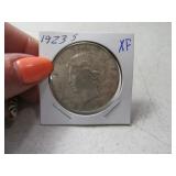 1923-s PEACE Silver Dollar Coin XF