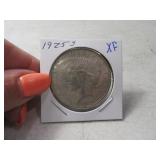 1925-s PEACE Silver Dollar Coin 1/2 XF