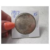 1927-s PEACE Silver Dollar Coin XF