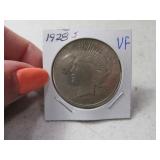 1928-s PEACE Silver Dollar Coin VF *better date*