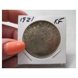 1921 Morgan Silver Dollar 1/2 XF