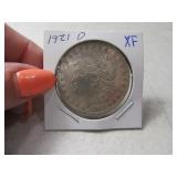 1921-d Morgan Silver Dollar Coin XF