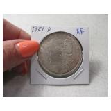 1921-d Morgan Silver Dollar Coin 2/2 XF