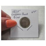 1835 US Capped Bust Dime VF