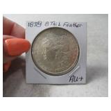 1878 Morgan Silver Dollar *8 Tail Feather* AU