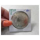 1879-s Morgan Silver Dollar Coin AU