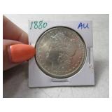1880 Morgan Silver Dollar Coin AU