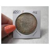 1880-s Morgan Silver Dollar Coin AU