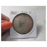 1880-d Morgan Silver Dollar Coin AU *micro O*